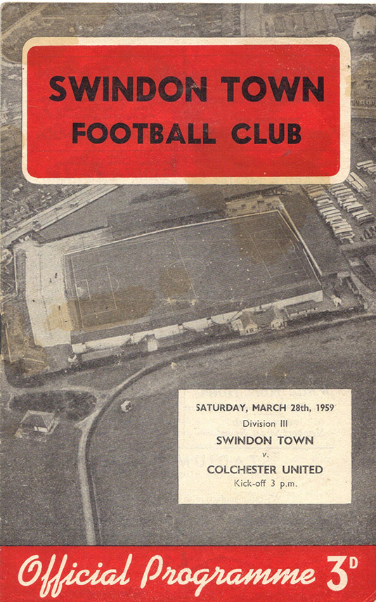<b>Saturday, March 28, 1959</b><br />vs. Colchester United (Home)